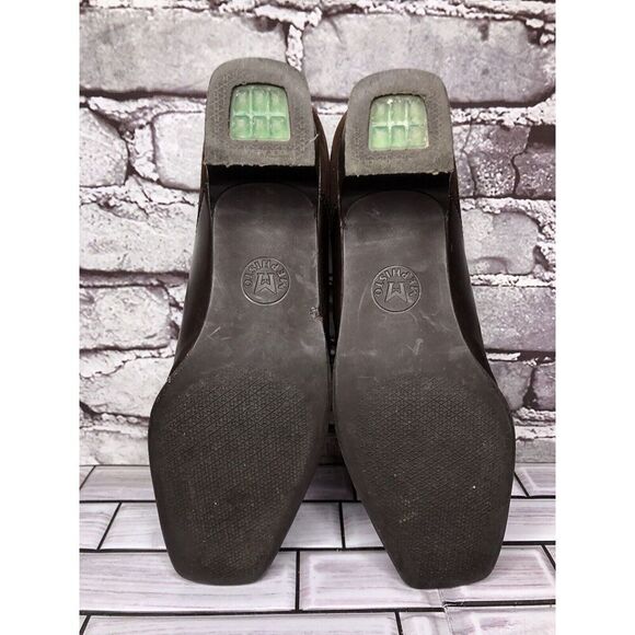Mephisto Brown Suede Leather Square Toe Split Toe Loafers Heel Shoes Women Sz 9M - Picture 13 of 16